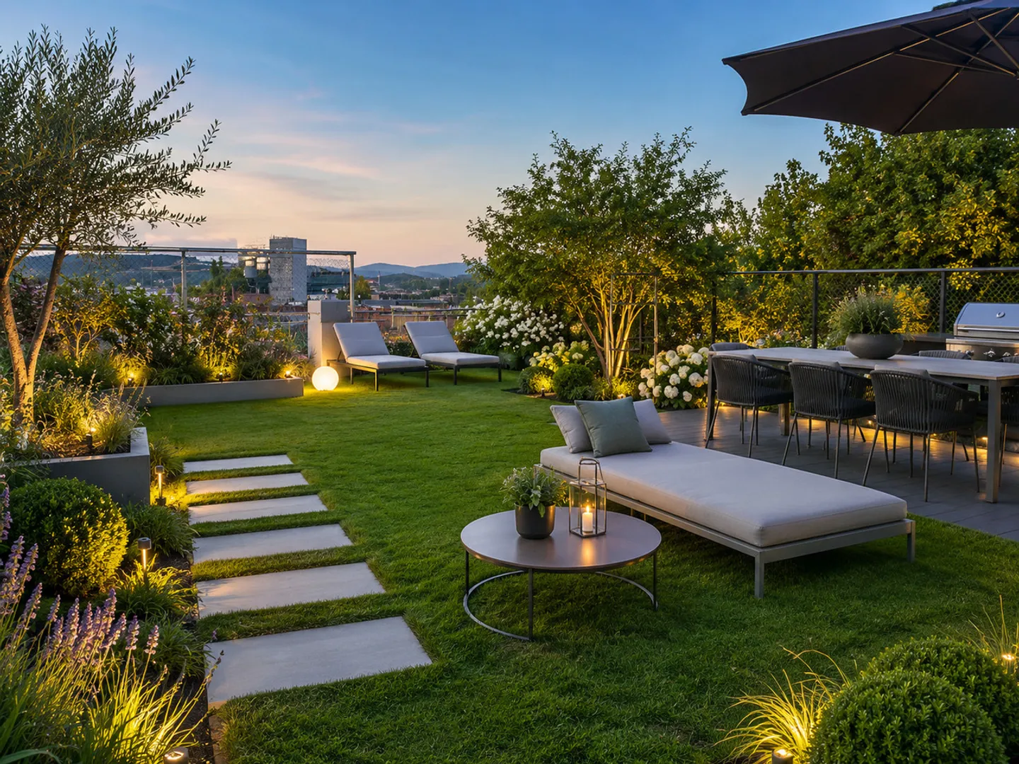 Vivere luminoso con giardino sul tetto e viste impressionanti - Foto 15 di 18