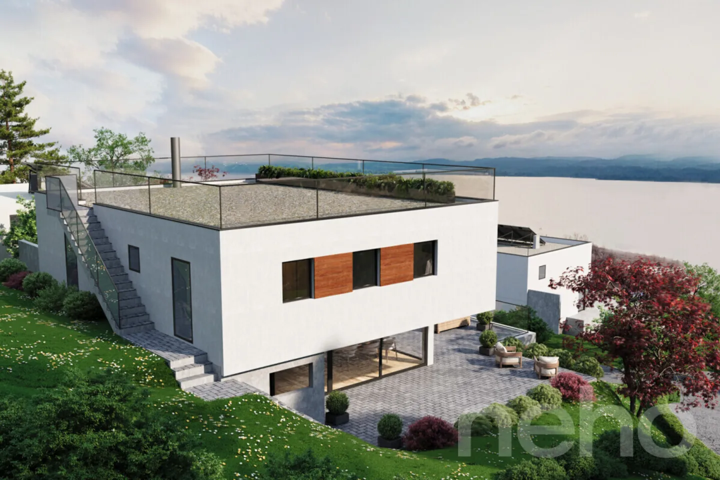 Villa di design con vista panoramica sul lago e sulle montagne - Foto 3 di 13