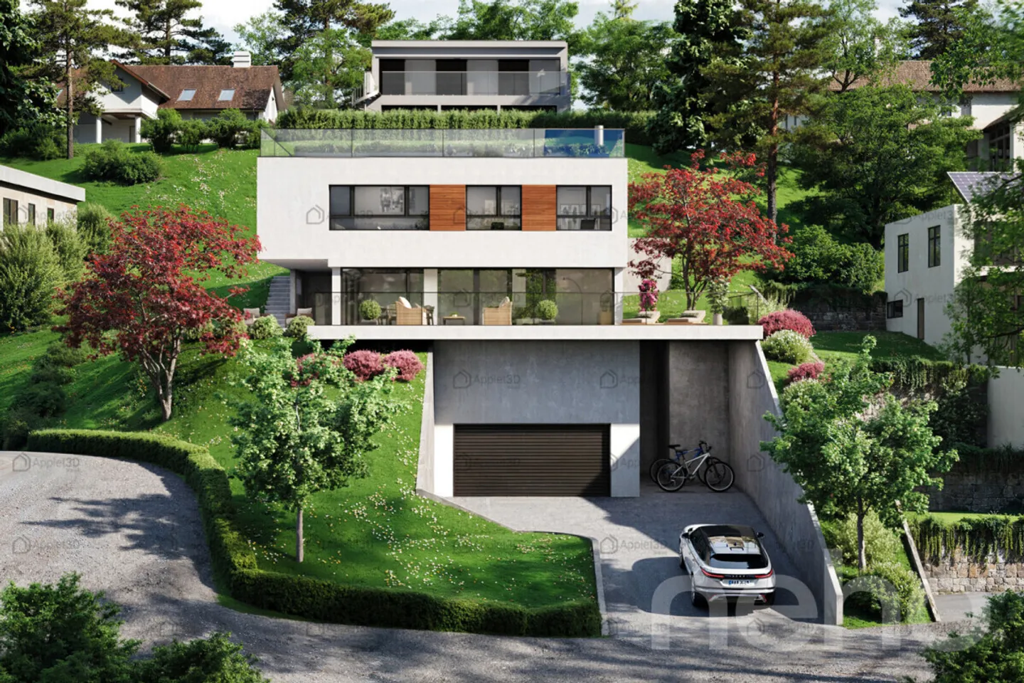 Villa di design con vista panoramica sul lago e sulle montagne - Foto 1 di 13