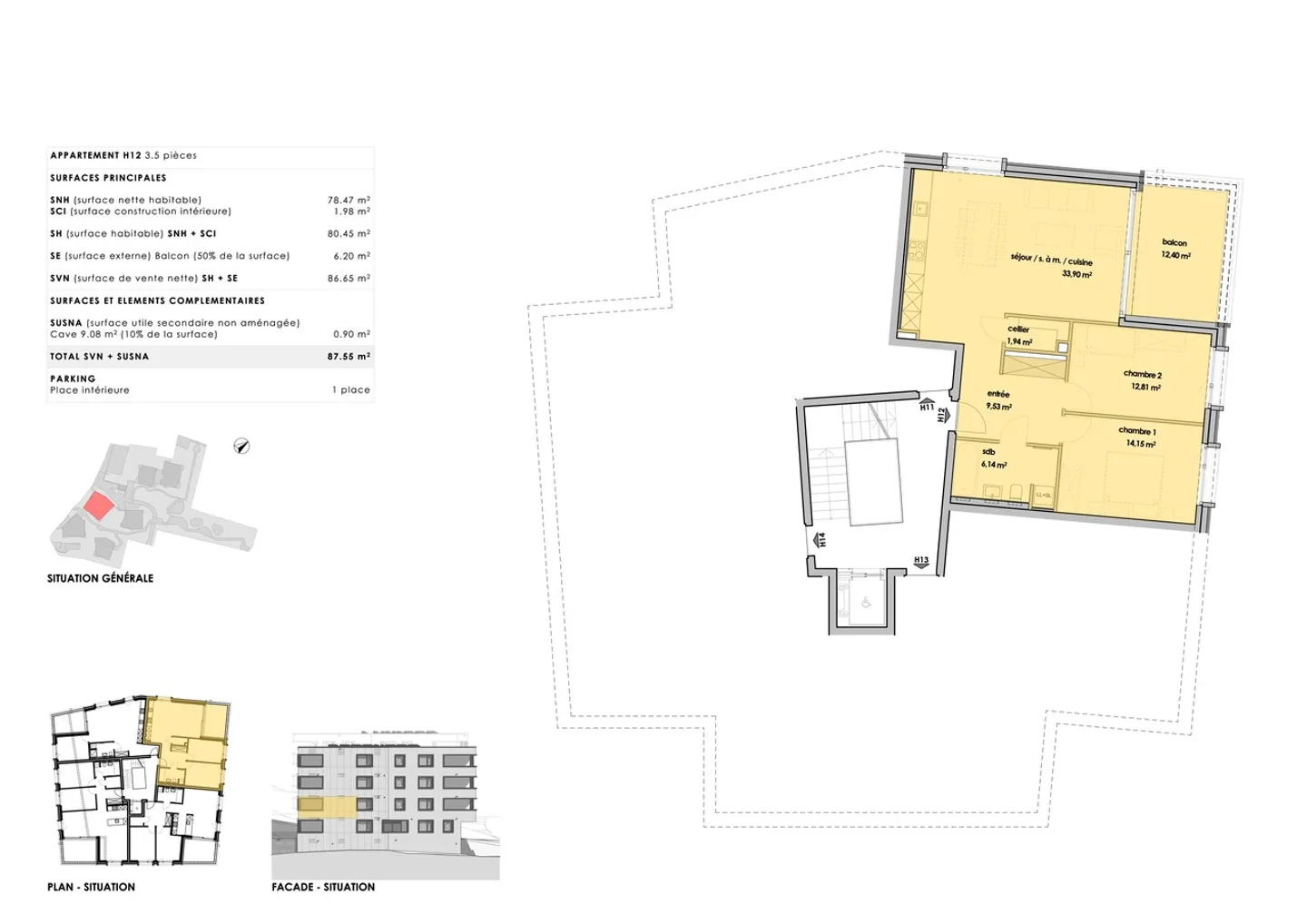 Modernes Apartment Nähe Bahnhof Payerne - Foto 4 von 4
