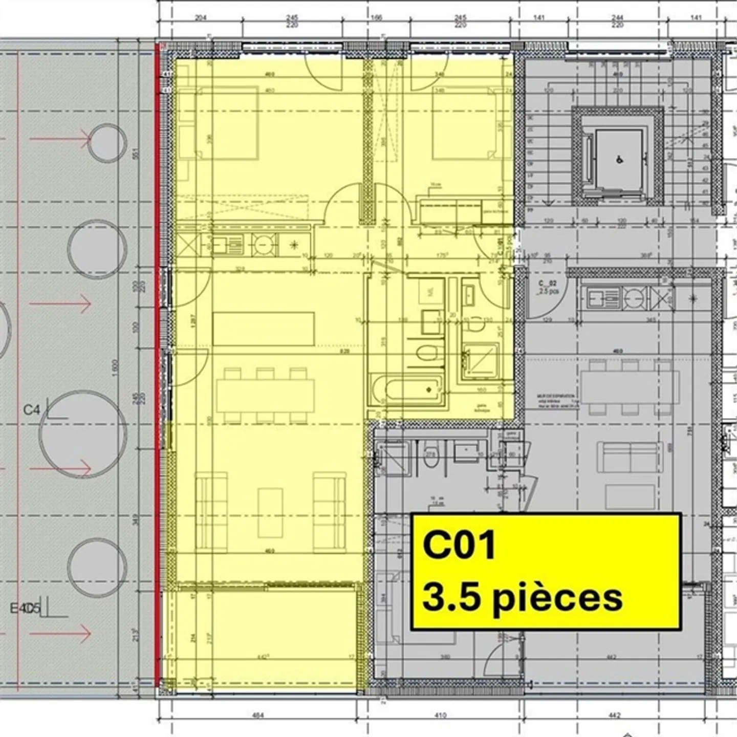 À louer - Nouvel appartement de 3,5 pièces avec terrasse orientée au sud (C01) - Photo 3 sur 10