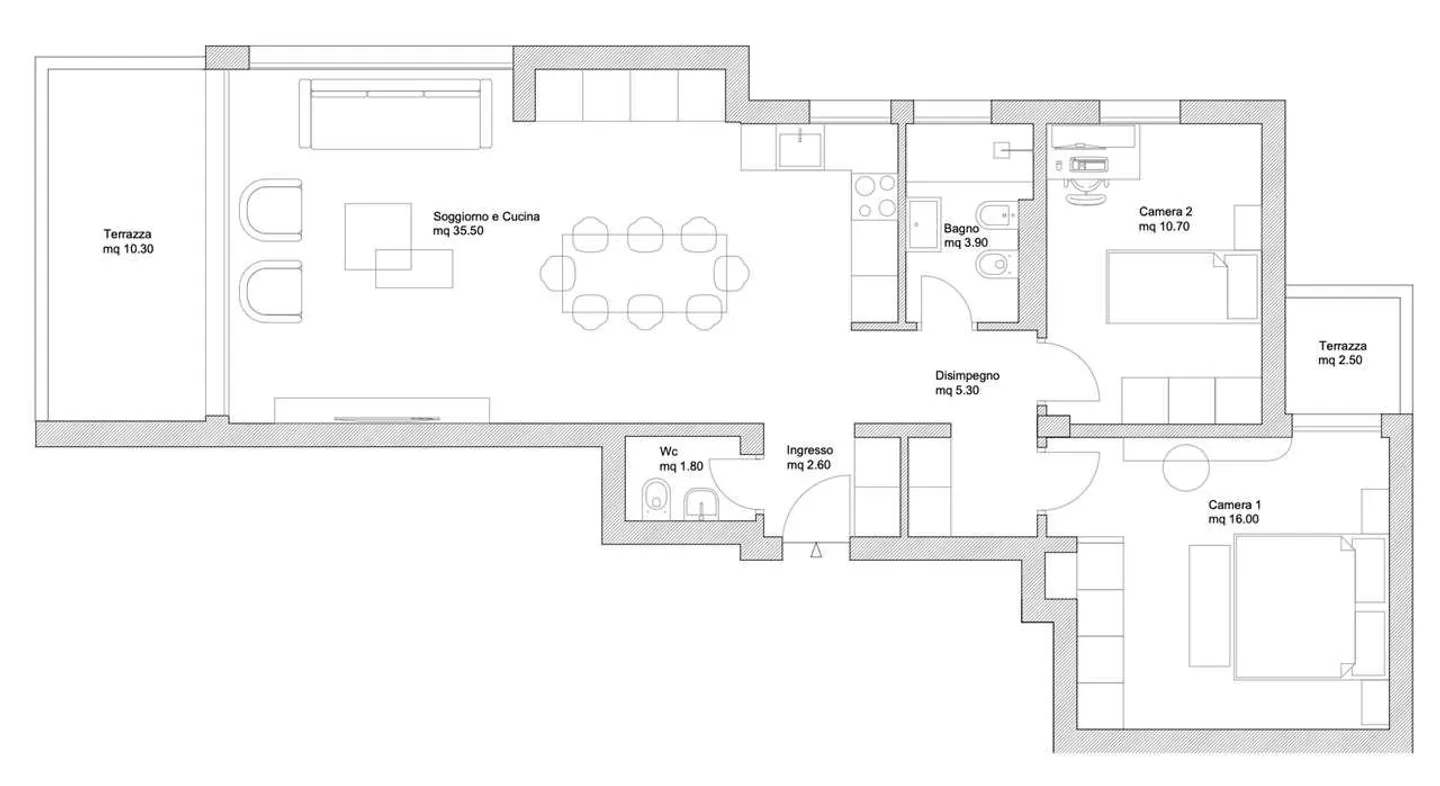 Cassarate Wohnung mit Renovierung - Foto 7 von 7