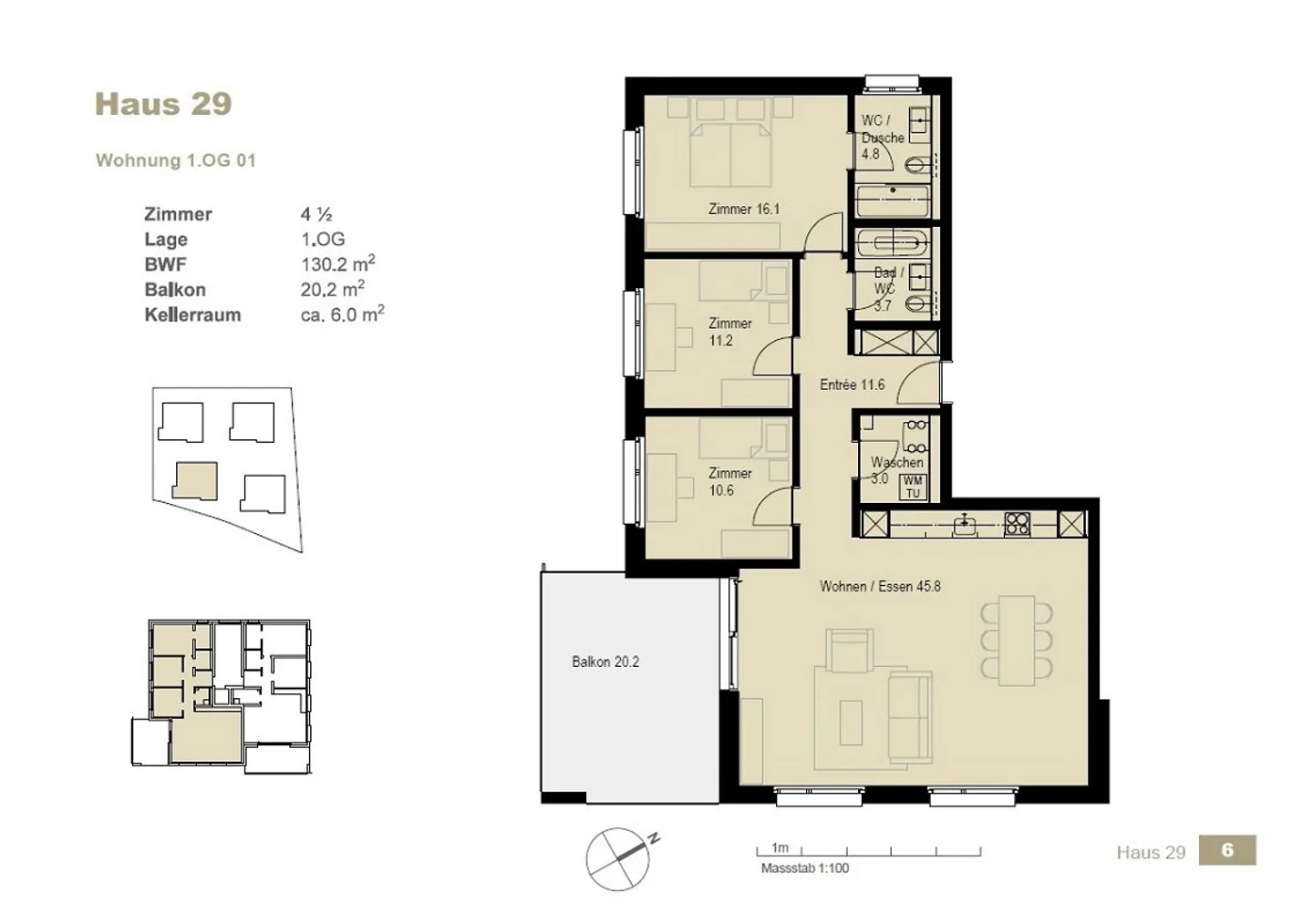 Moderne 4.5 Zimmer-Wohnung - Foto 8 von 8