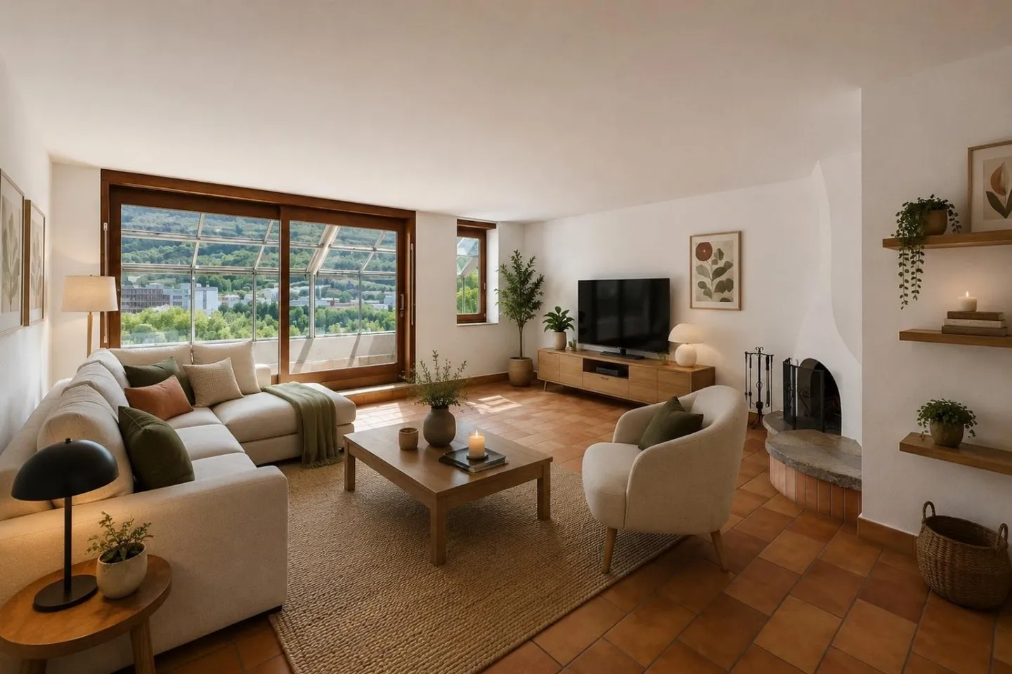 Wohnung mit Blick auf die Stadt. - Foto 2 von 8