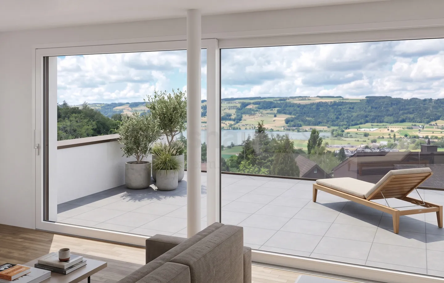 Hitzkirch LU: Stylish semi-detached house with lake view and wide view - Photo 2 of 9
