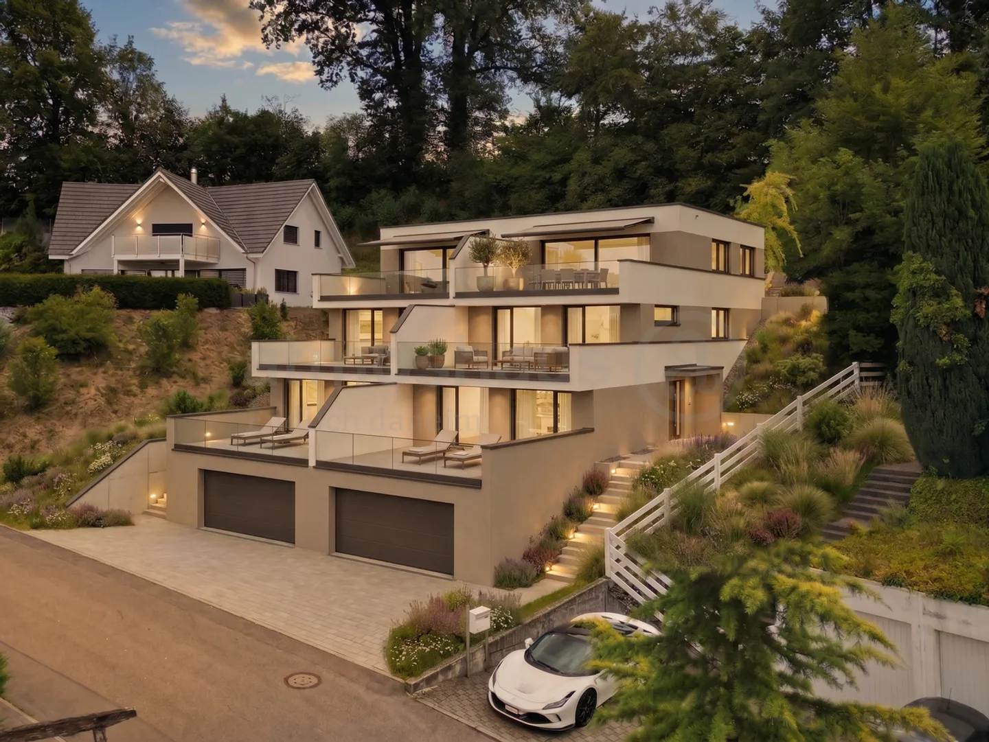 Hitzkirch LU: Stylish semi-detached house with lake view and wide view - Photo 3 of 9