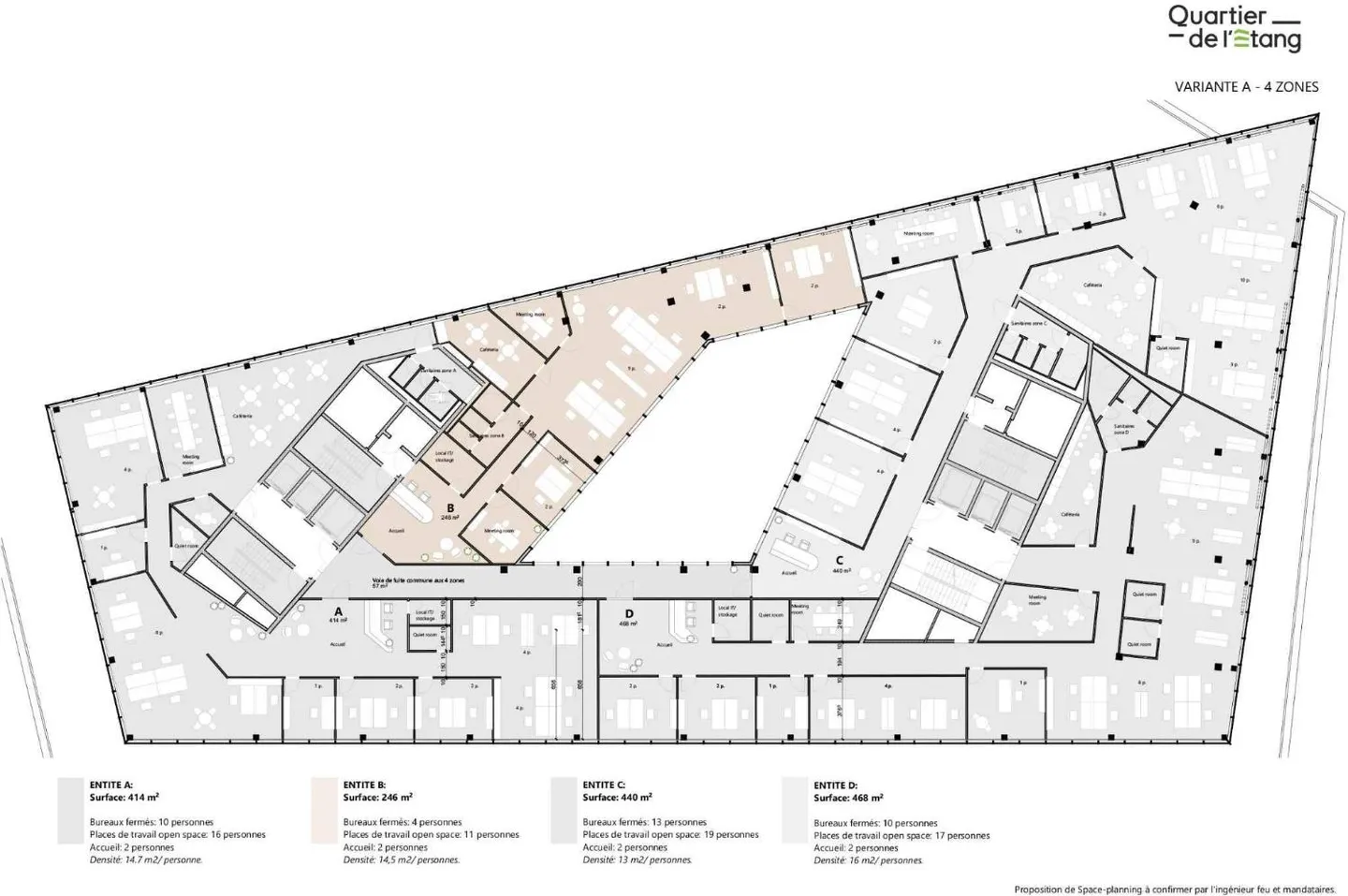 Büros der Extraklasse mit 246m² im Herzen des Quartiers de l'Étang - Foto 10 von 12