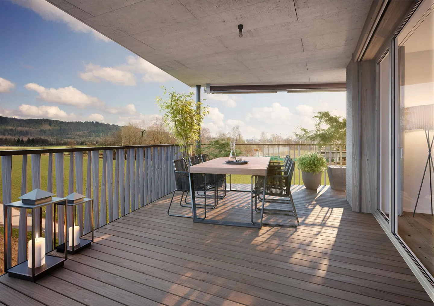 Condominium moderne de 3½ pièces au 2ème étage avec grand balcon - Photo 2 sur 4