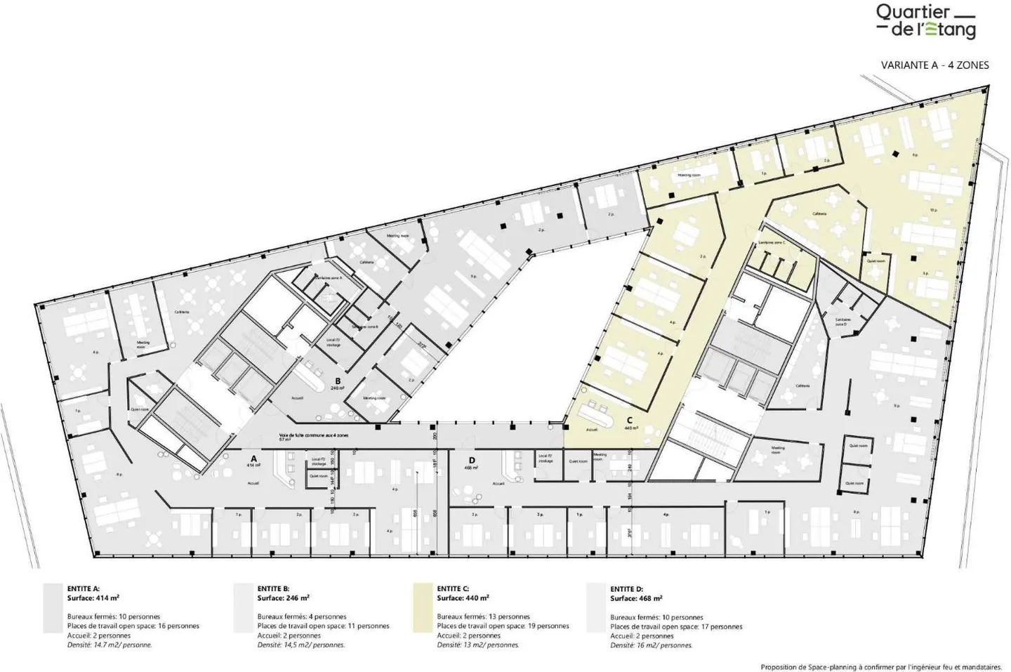 Uffici di eccezione con 440m² nel cuore del Quartiers de l'Étang - Foto 2 di 12