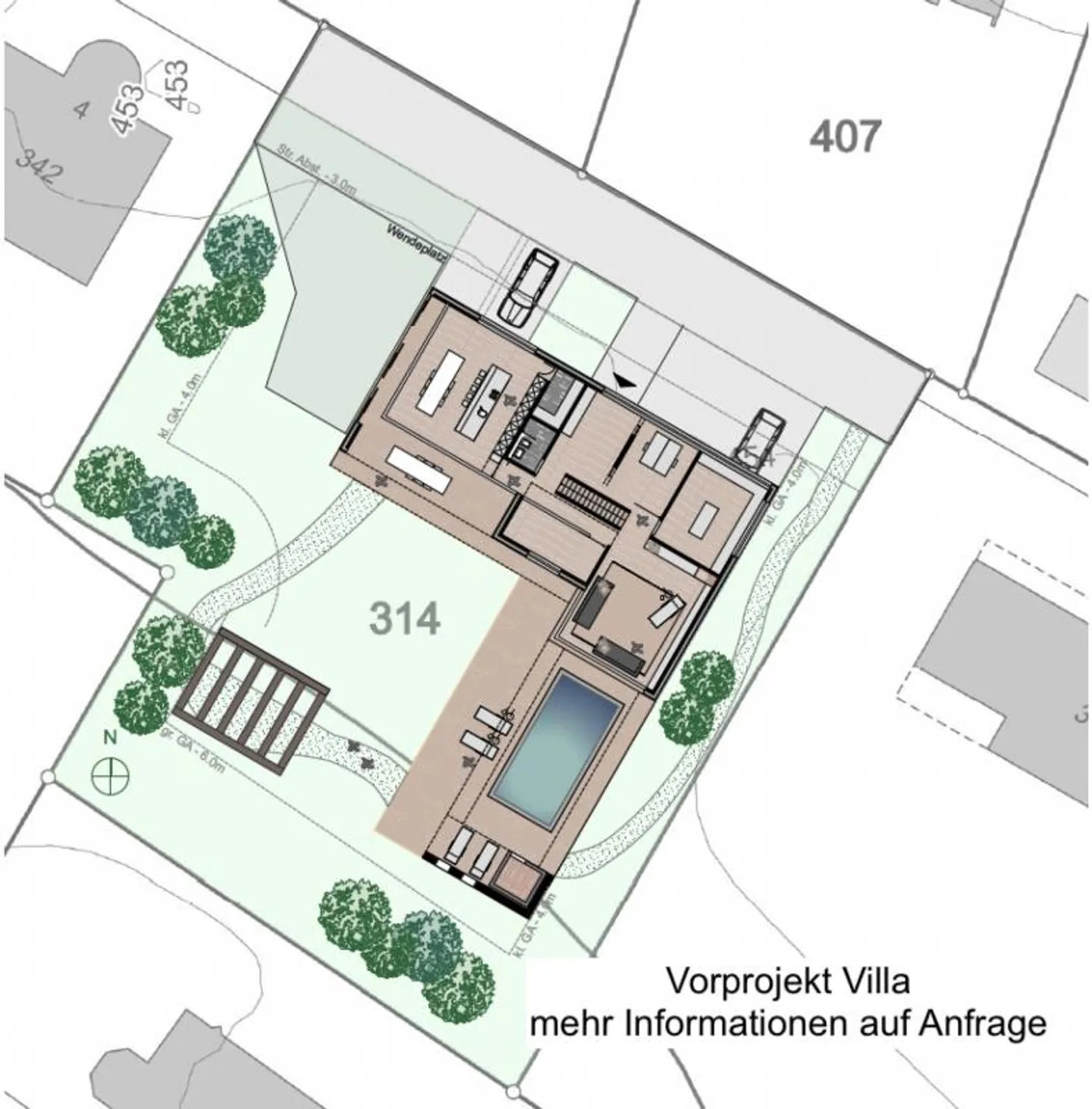 Einzigartiges Grundstück mit perfekter Geometrie, Seesicht und ebener Südwestausrichtung - Foto 4 von 8