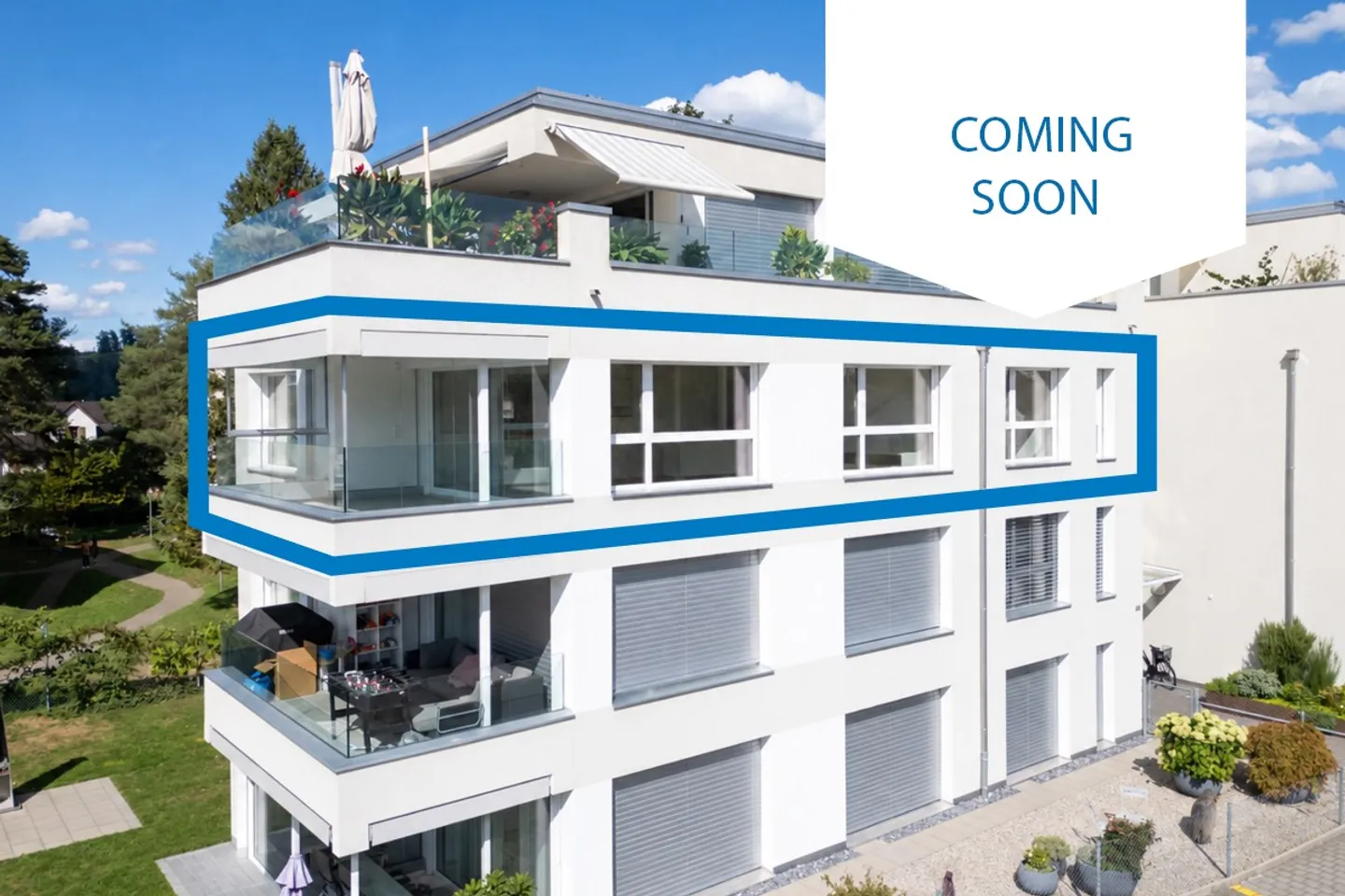 Annonce : Appartement moderne de 4,5 pièces avec grand balcon - Photo 1 sur 10