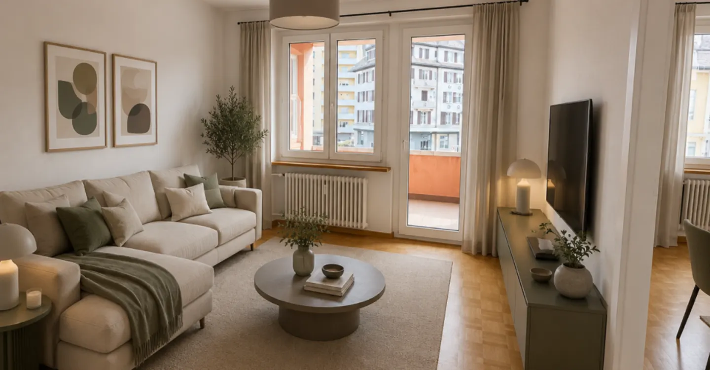 Tavannes, beautiful 3-room apartment on the 1st floor with balcony - Photo 3 of 12