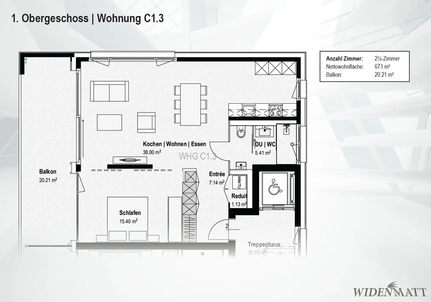 Appartement de 2,5 pièces au style loft - Photo 11 sur 12