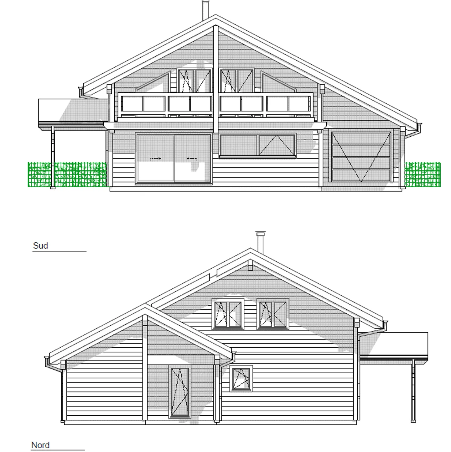 Modern house in thermally heated logs, with garage, terrace and garden - Photo 10 of 16