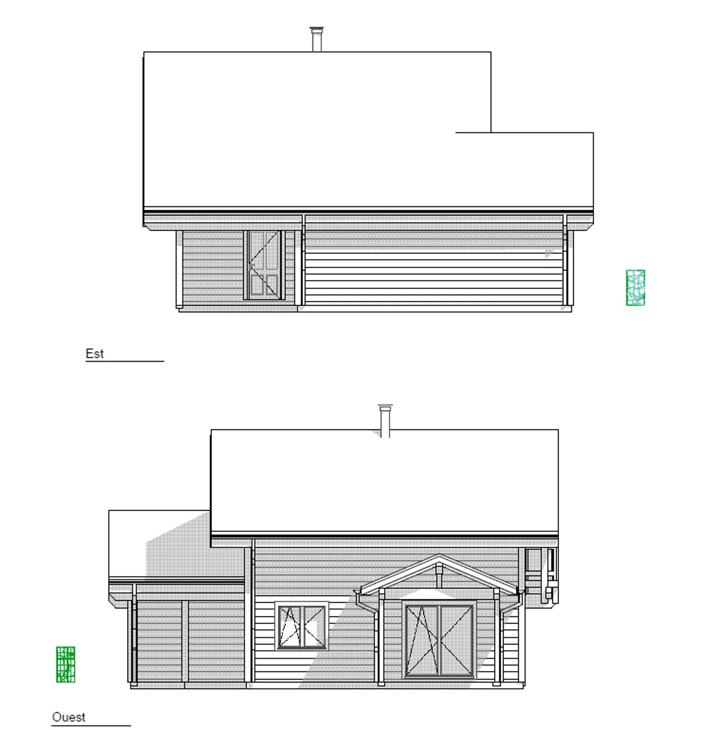 Modern house in thermally heated logs, with garage, terrace and garden - Photo 11 of 16
