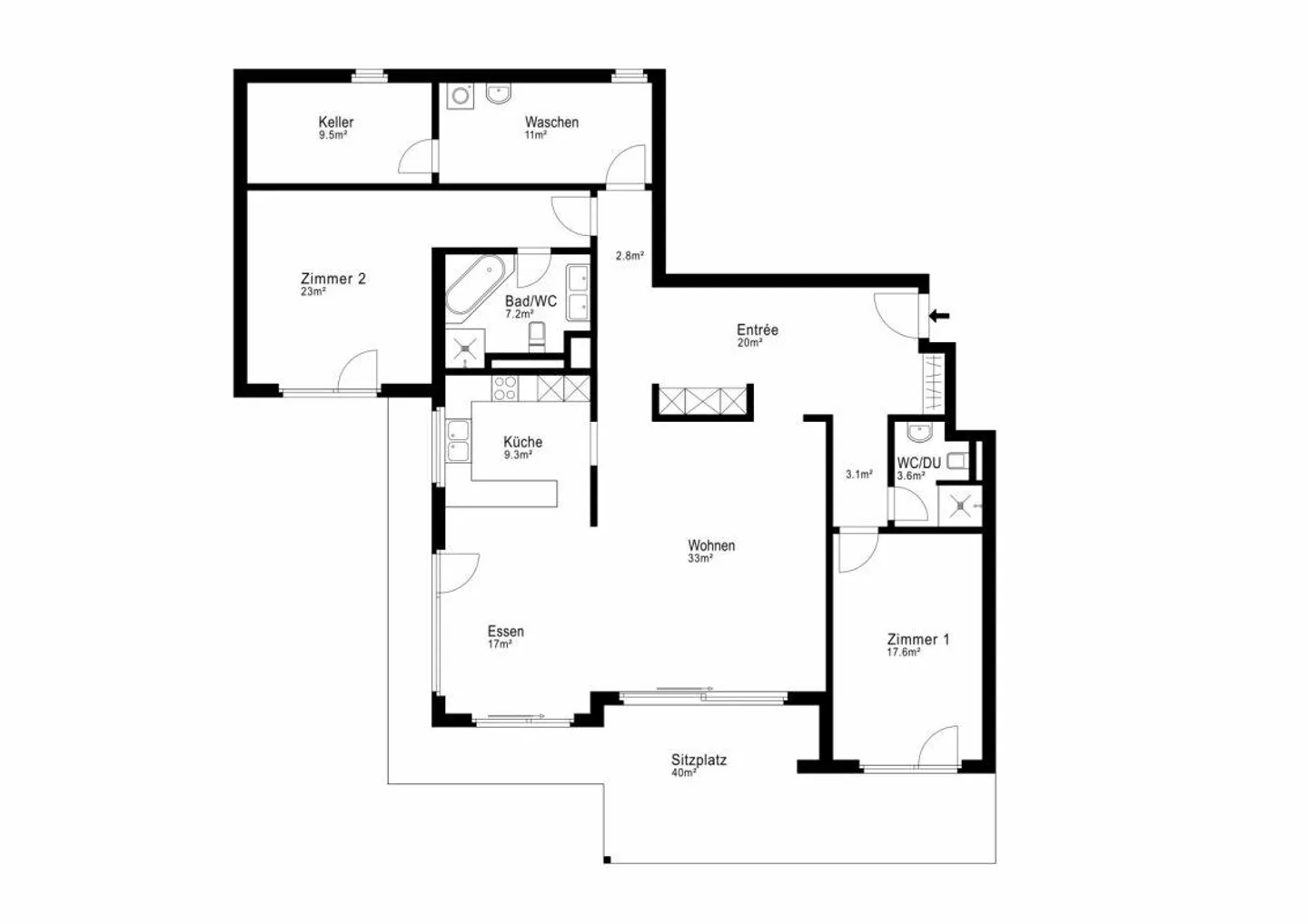 Spacious 3.5 Room Garden Apartment - Photo 13 of 14