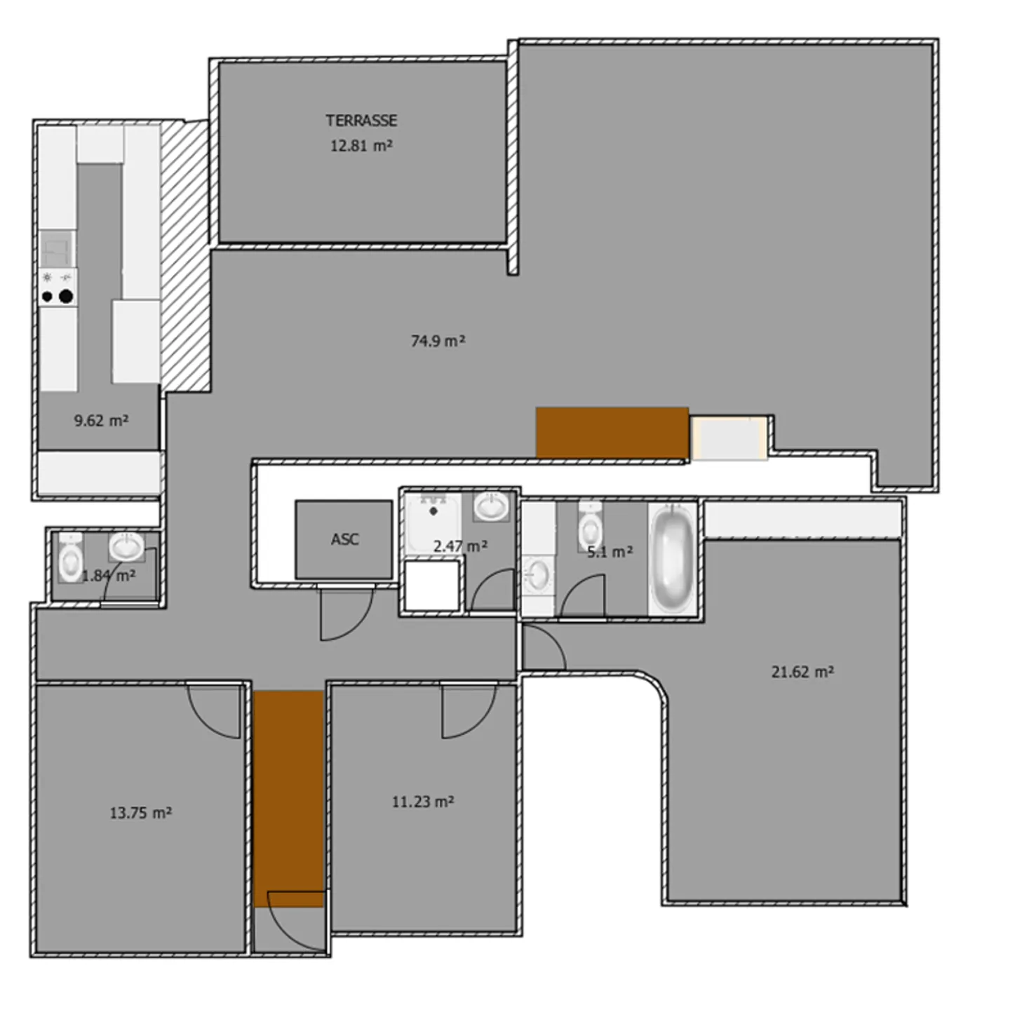 Wunderschöne 4,5-Zimmer-Wohnung mit Kamin in St-Blaise - Foto 9 von 9