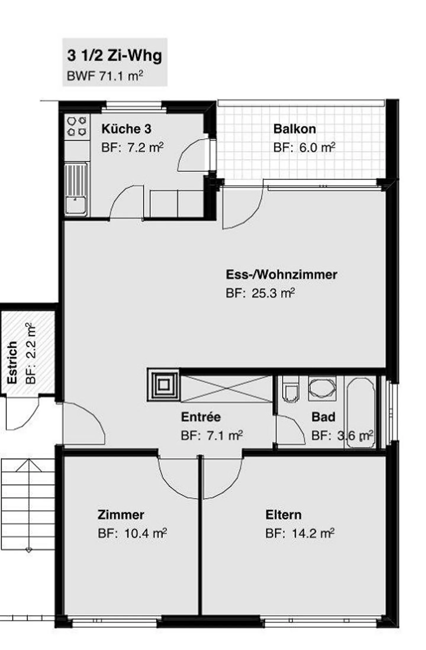 Charmante 3.5-Zimmerwohnung - Foto 9 von 9