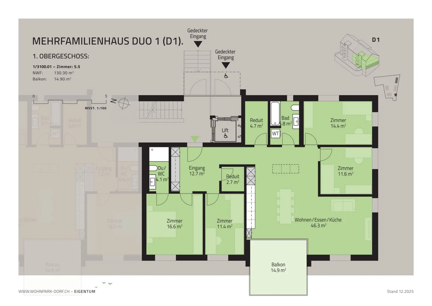 Modernes Apartment in Benken - Foto 7 von 10