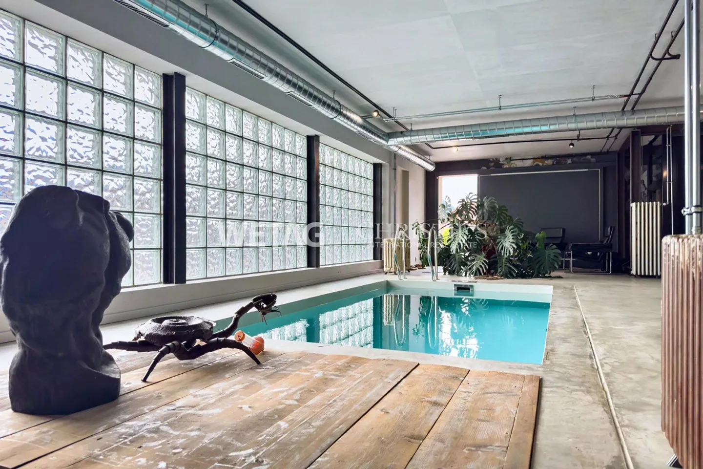 Villa moderna in stile loft con vista sul lago e piscina interna in vendita a Ronco sopra Ascona - Foto 12 di 13