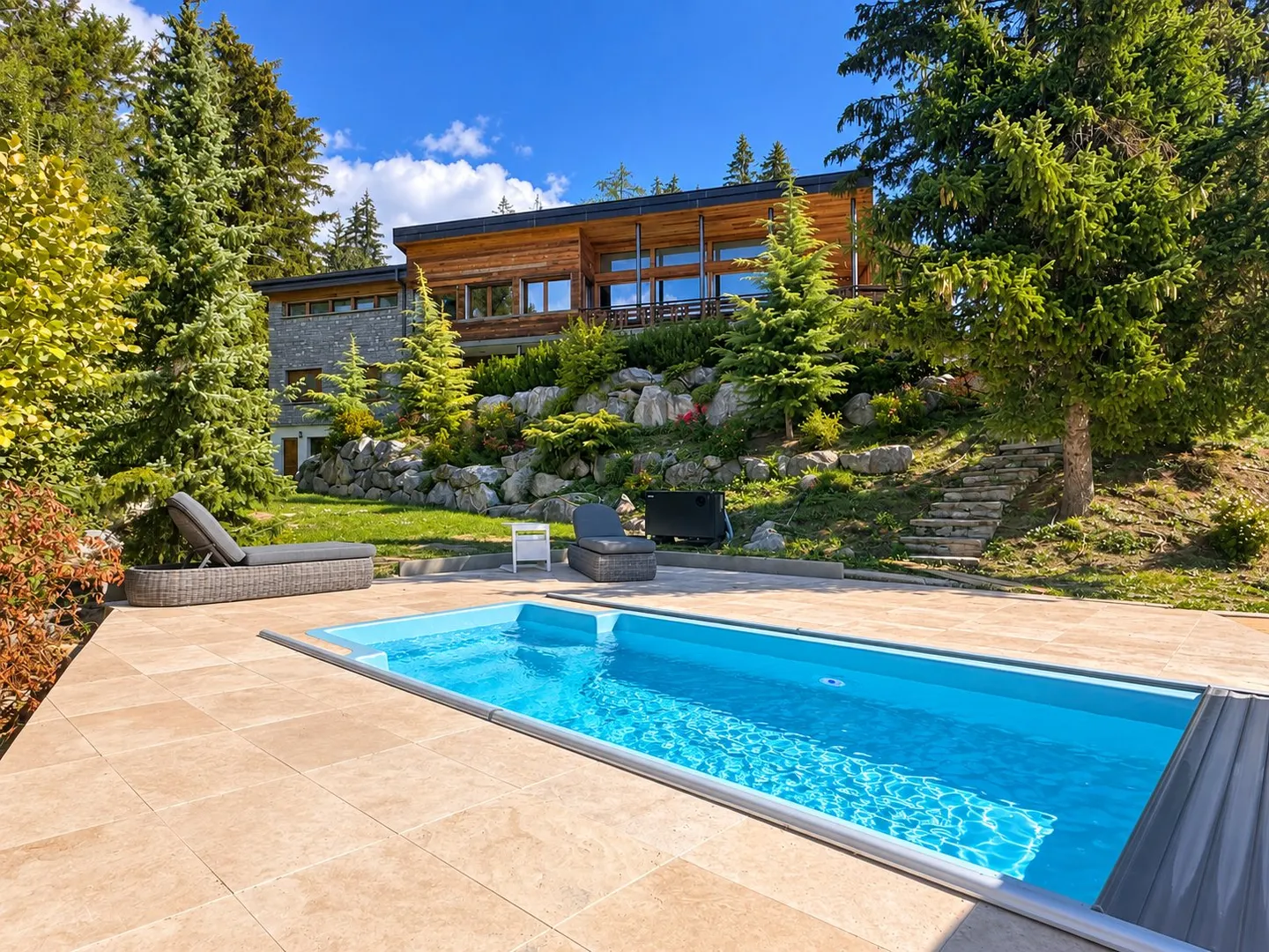Chalet Charmant avec Piscine - Photo 1 sur 21