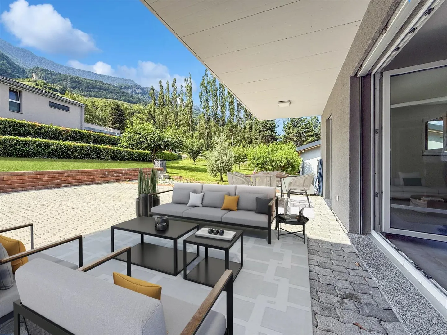 4,5 p. avec vue dégagée - Terrasse et jardin privés - Photo 2 sur 13