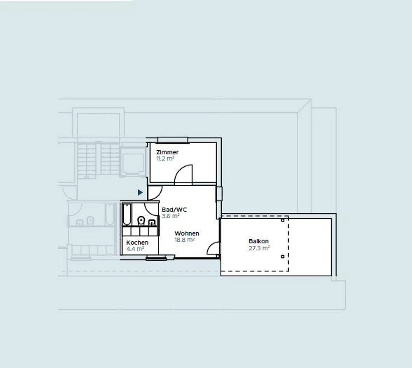 Gemütliche Wohnung mit Dachterrasse - Foto 9 von 9