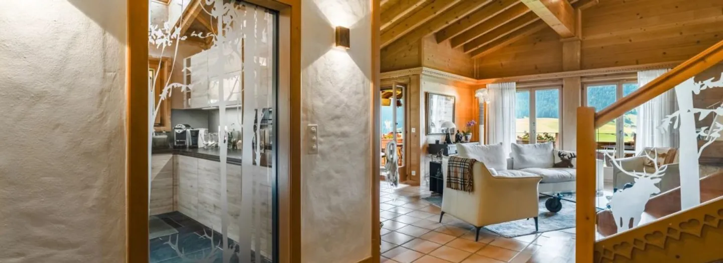 Magnifique appartement de 5,5 pièces avec vue panoramique sur les Alpes - Château-d'Oex - Photo 5 sur 12