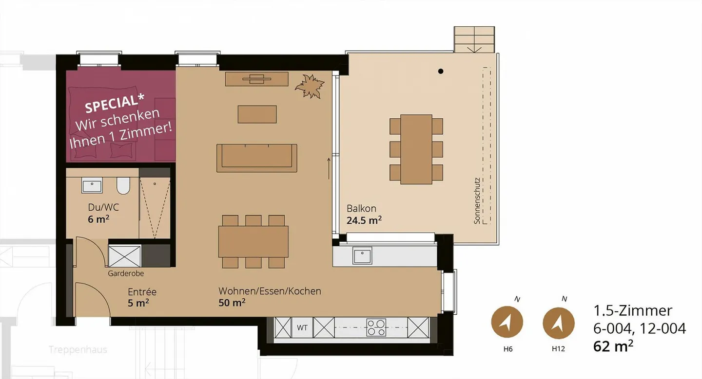 Moderne Studiowohnung in Reinach - Foto 1 von 9