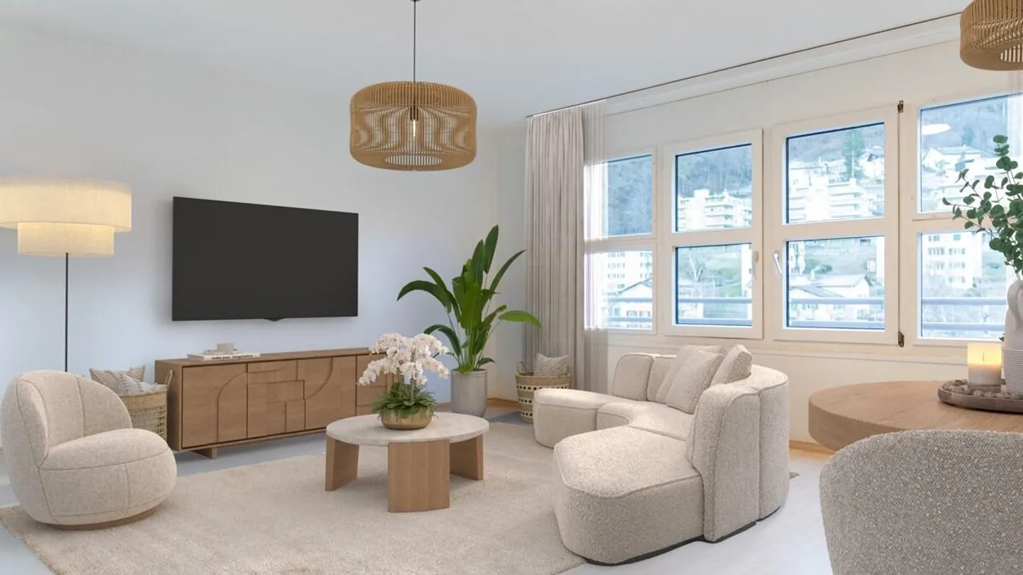 Spacious 4.5-room apartment with studio in an ideal location in Visp - Photo 1 of 11