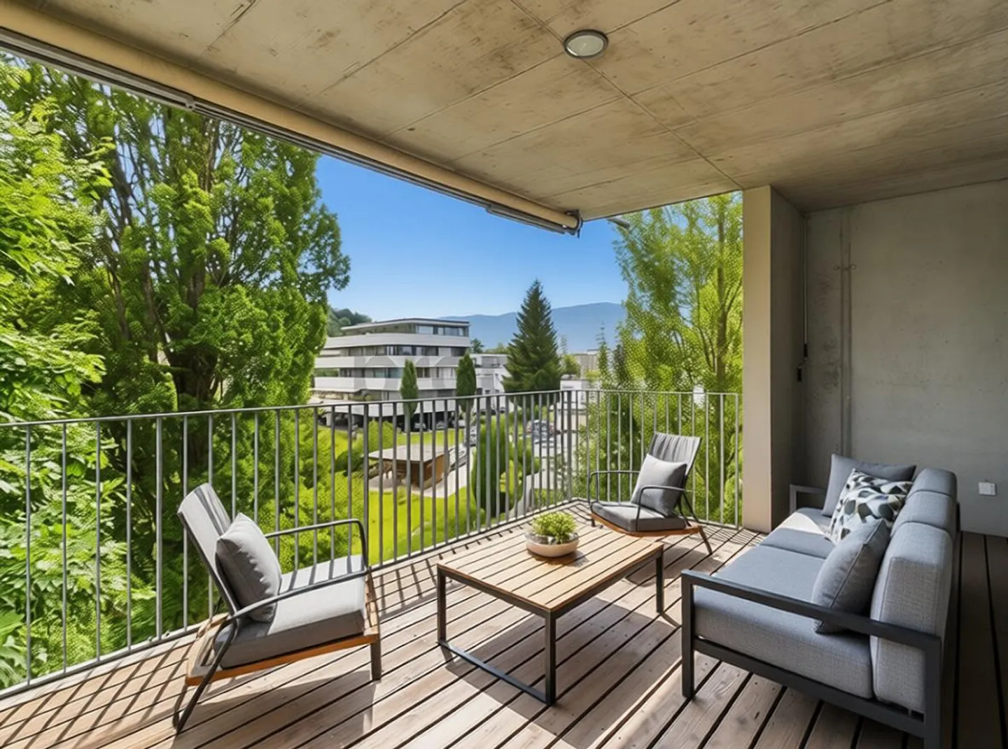 Covered terrace and Minergie comfort, own washing tower and parking... - Photo 14 of 17