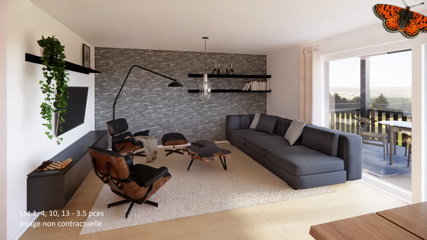 Stupendo 3½ con grande terrazza e giardino privato con vista sulle Prealpi - Foto 5 di 6