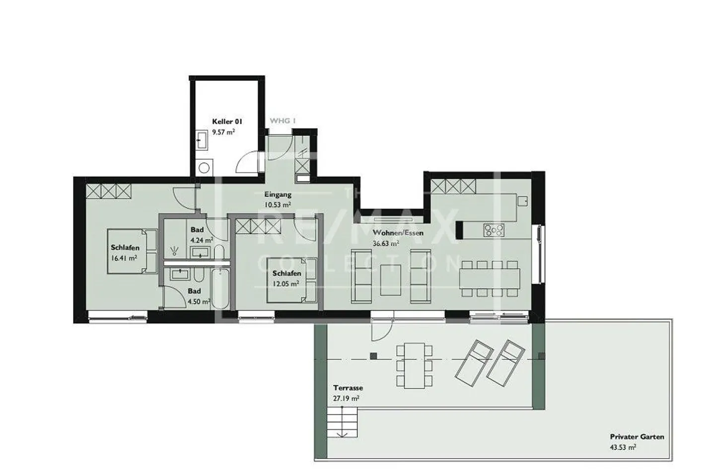 Appartement 3½ pièces n° 1 - Nouvelle construction Ganschiersch - PREMIÈRE OCCUPATION - Photo 7 sur 13