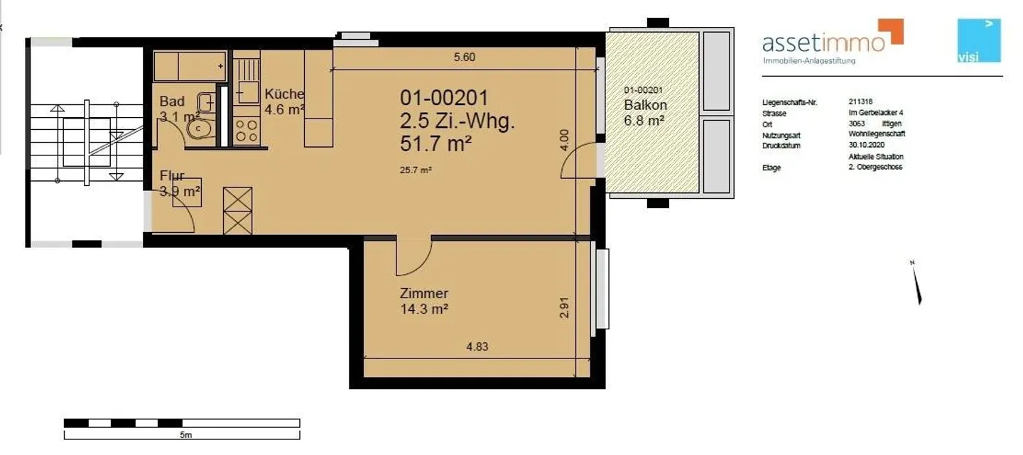 Appartamento 2.5 locali di 51 m² al 2° piano - Foto 9 di 9