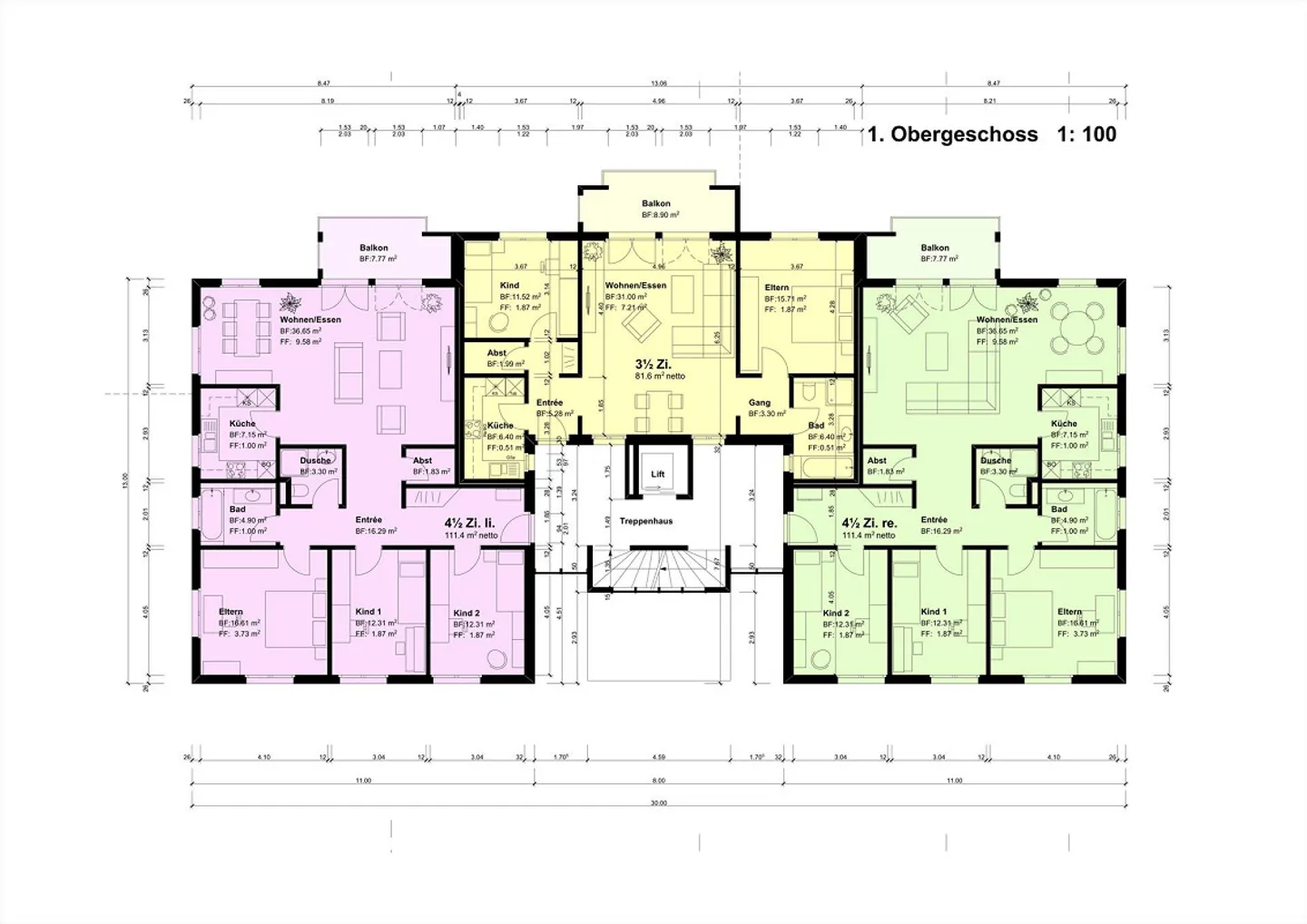 Appartement ensoleillé de 4,5 pièces au 1er étage avec vue dégagée sur la verdure - Photo 14 sur 15
