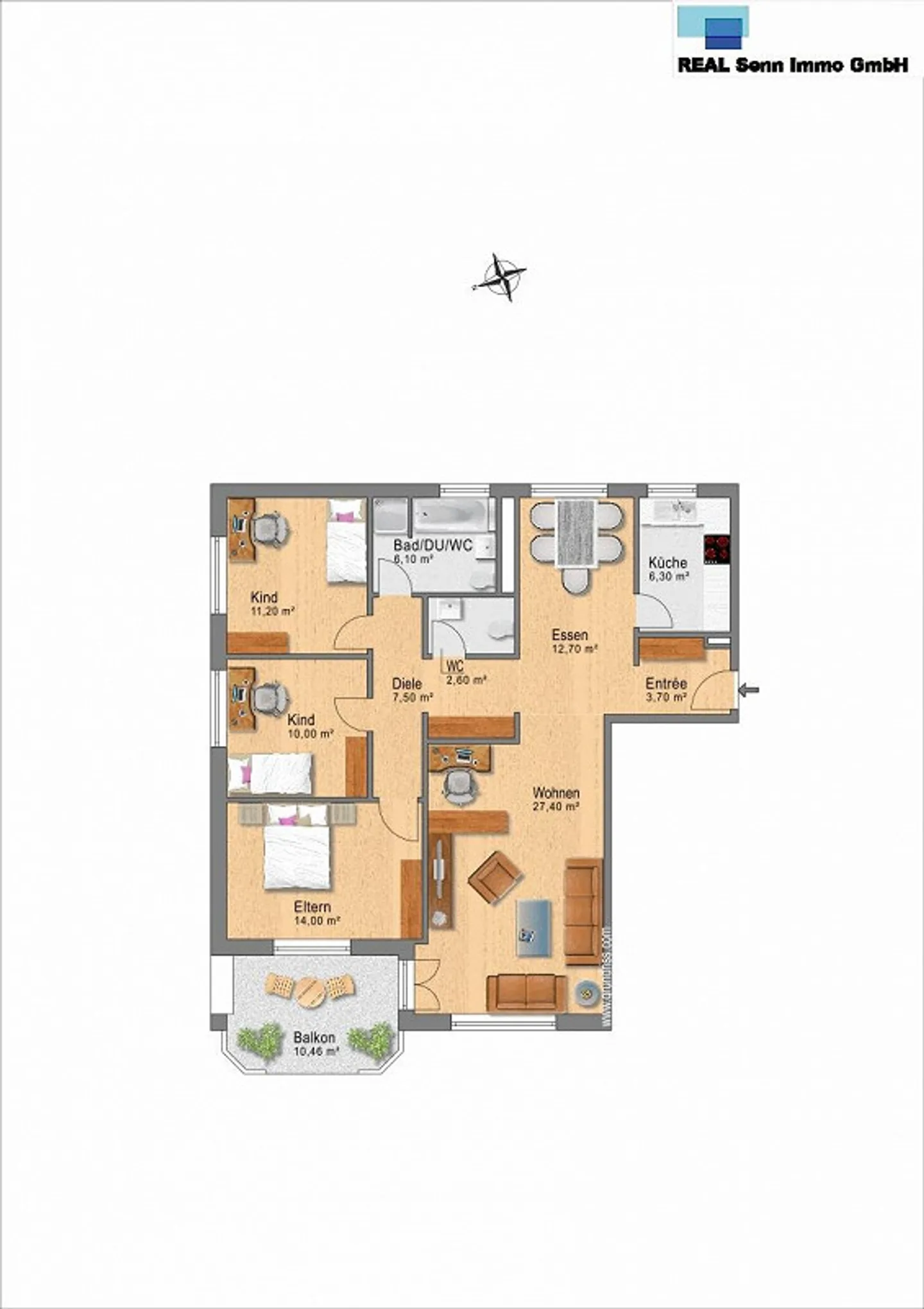 Idéal pour vous ! Appartement de 4,5 pièces au 1er étage - Photo 11 sur 11