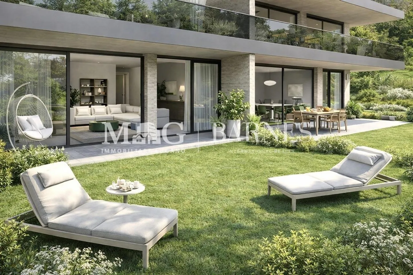 Lugano, Pregassona: Neue 4,5-Zimmer-Wohnung mit Garten und Aussicht - Foto 2 von 9