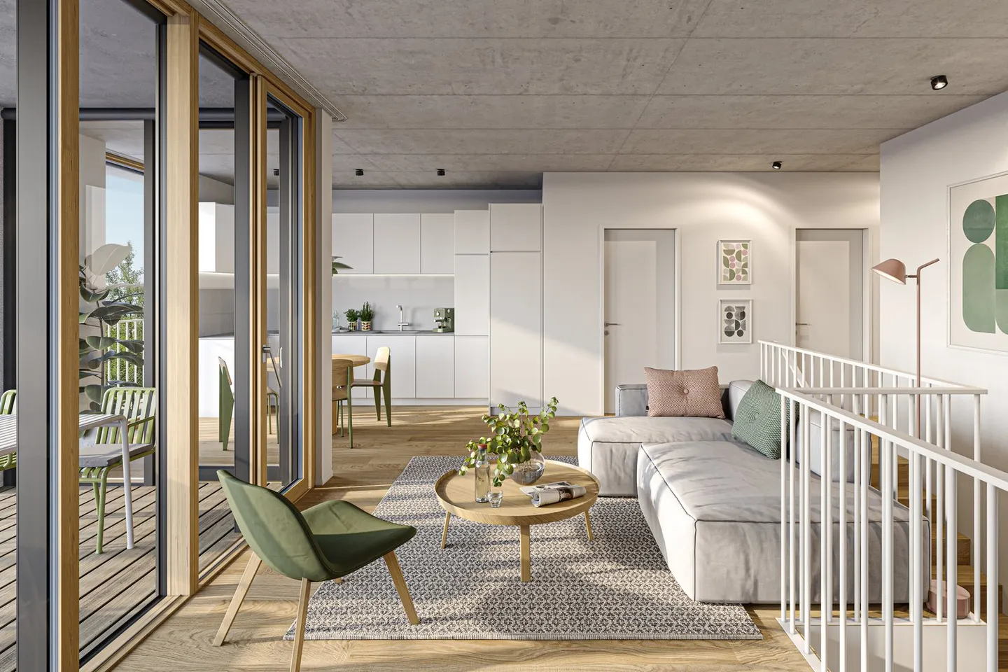 Appartement de 3,5 pièces W5 avec 83m2 de surface habitable dans un nouveau bâtiment moderne à Oberwil - Photo 1 sur 3