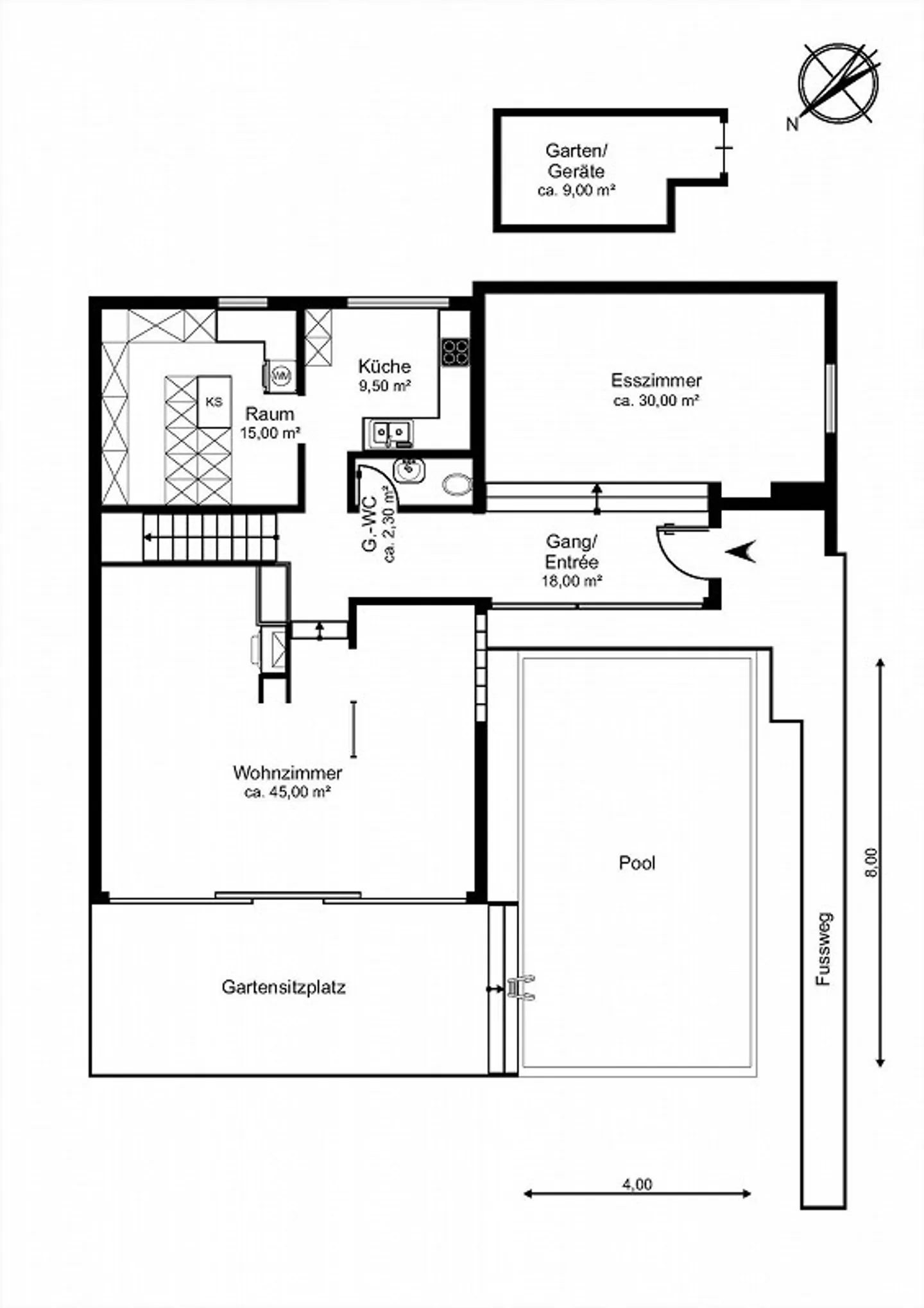 Familienhaus mit Pool und Aussicht - Foto 11 von 13