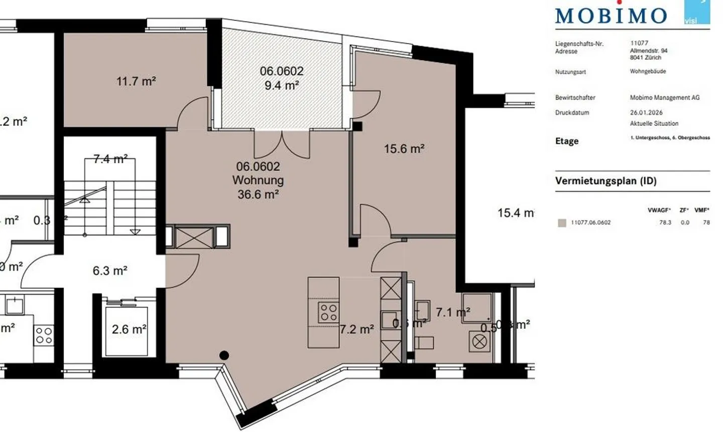 Modernes Apartment in ZHIL Manegg - Foto 3 von 7