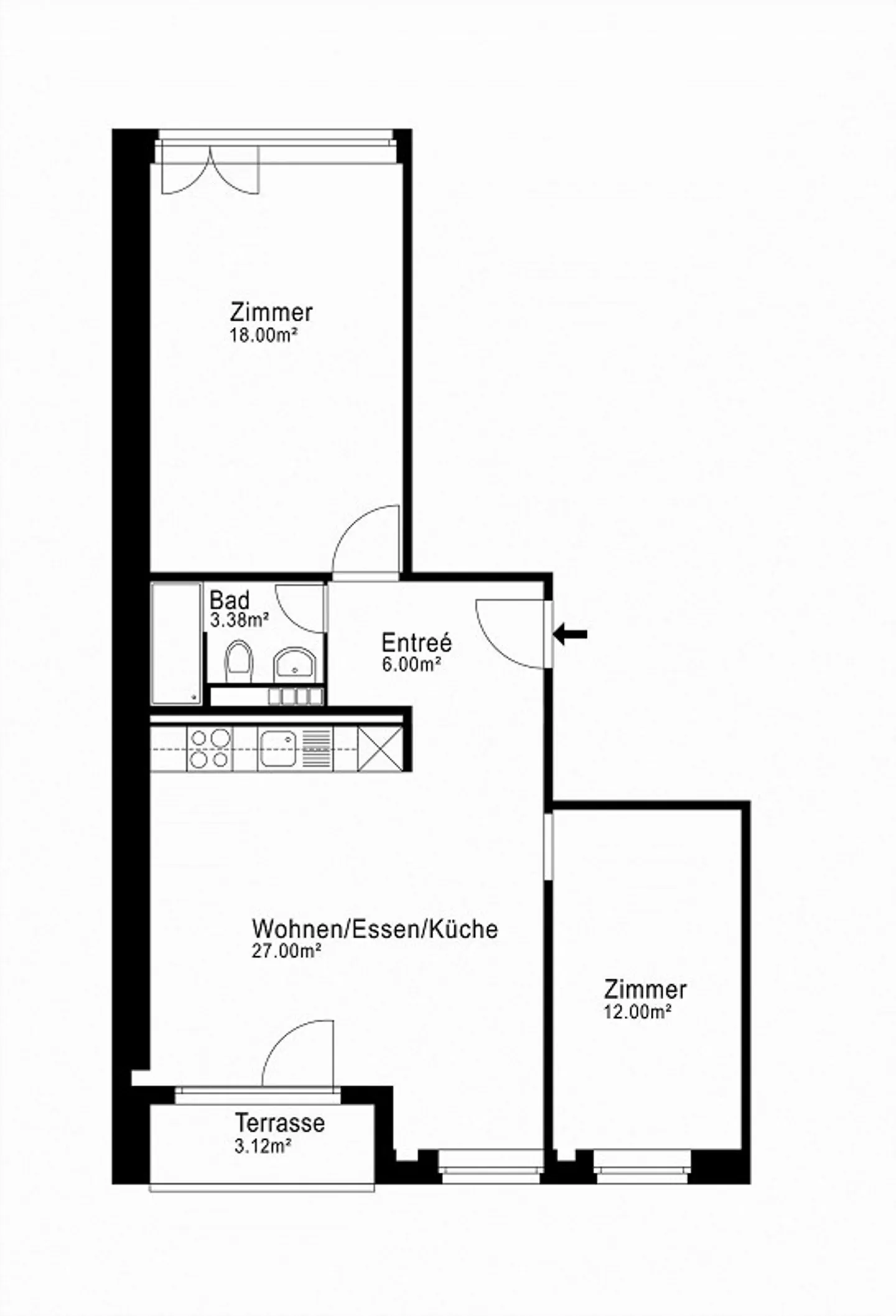 Renovierte Wohnung Nähe SBB - Foto 7 von 7