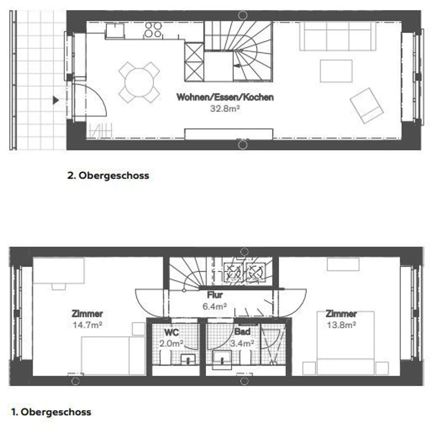 Unique 3.5-room maisonette apartment in industrial style - Photo 5 of 9