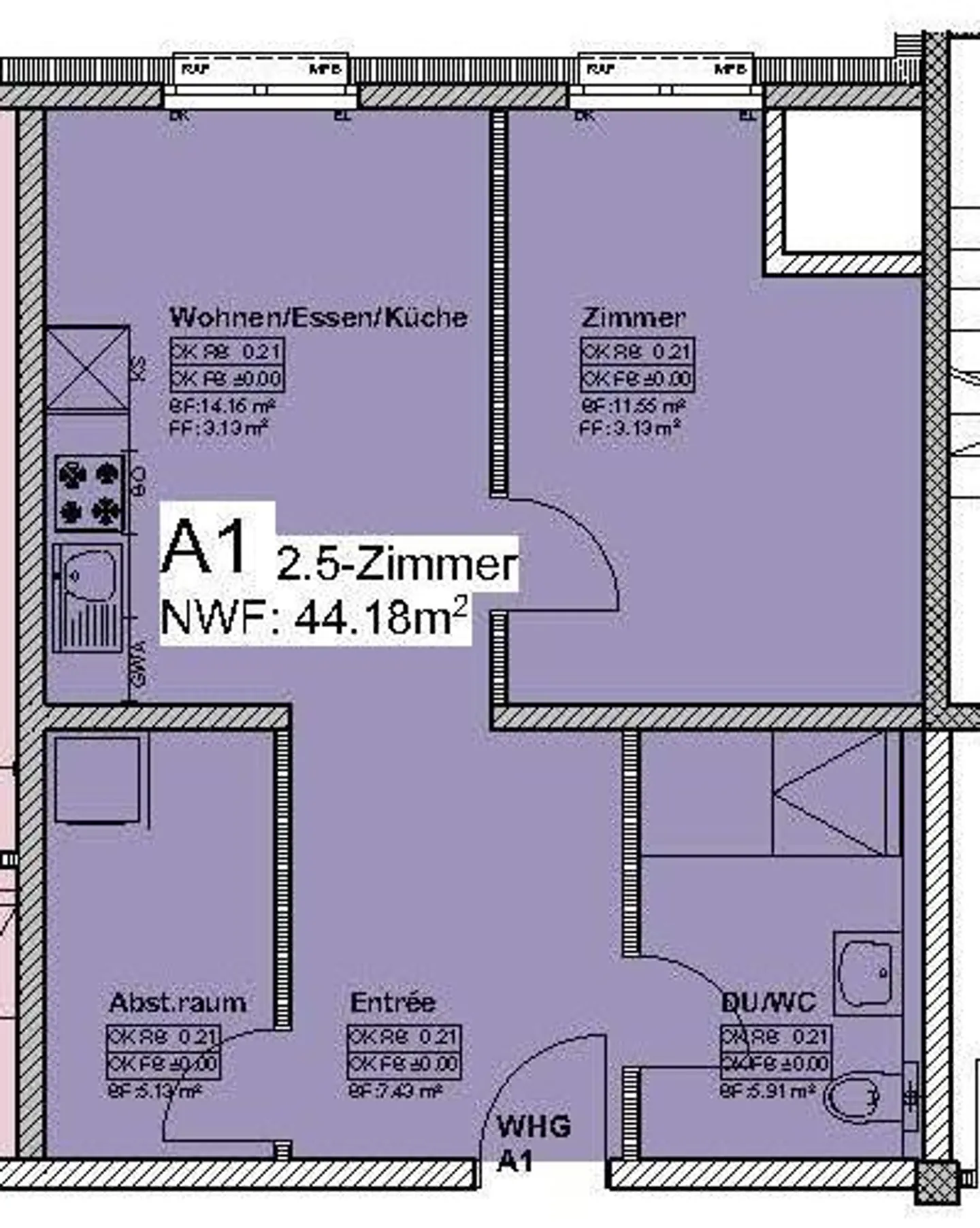 Modernes 2.5-Zimmer-Apartment - Foto 7 von 7