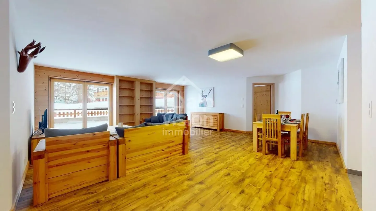 AUSGEZEICHNETE 3,5 ZIMMER WOHNUNG SKI IN SKI OUT IN VEYSONNAZ - Foto 11 von 13