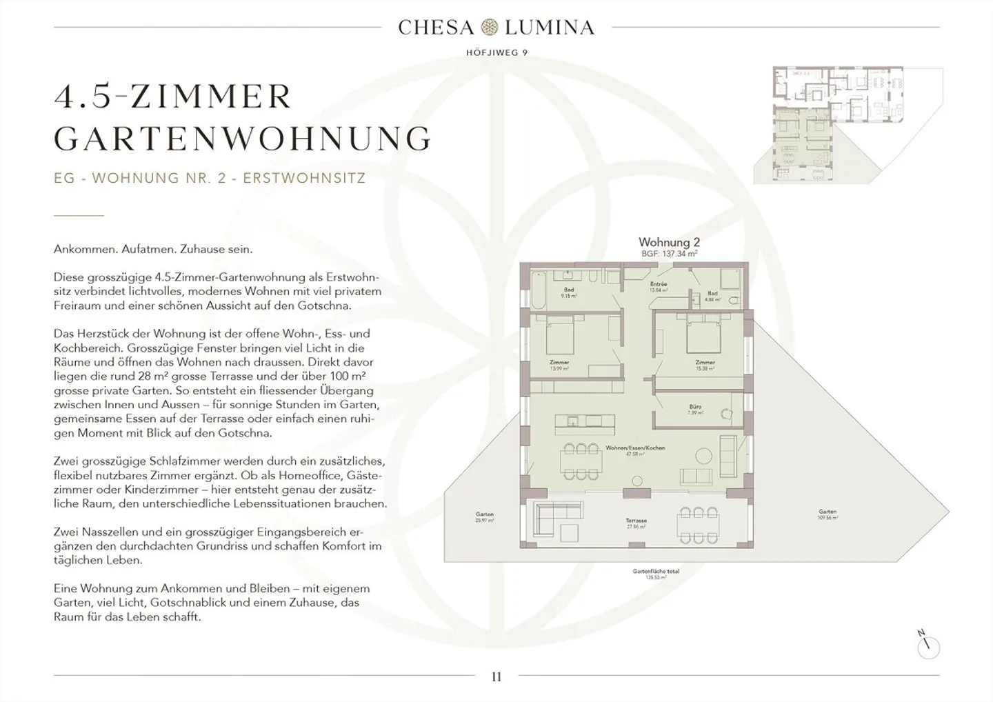 Geräumige Gartenwohnung mit Aussicht - Foto 7 von 15