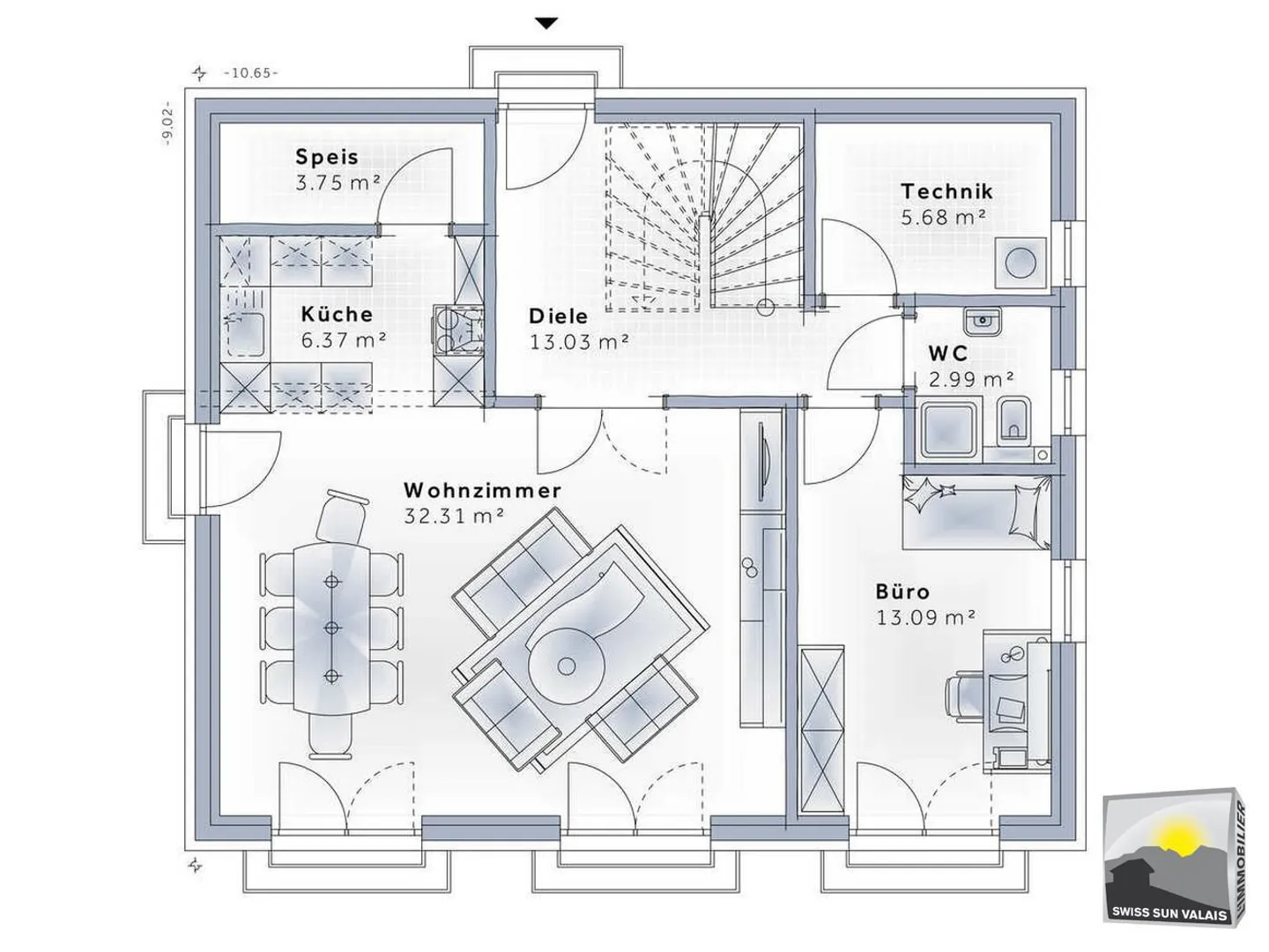 ROSALIA: Progetto di Villa Contemporanea in Vallese - Foto 4 di 11