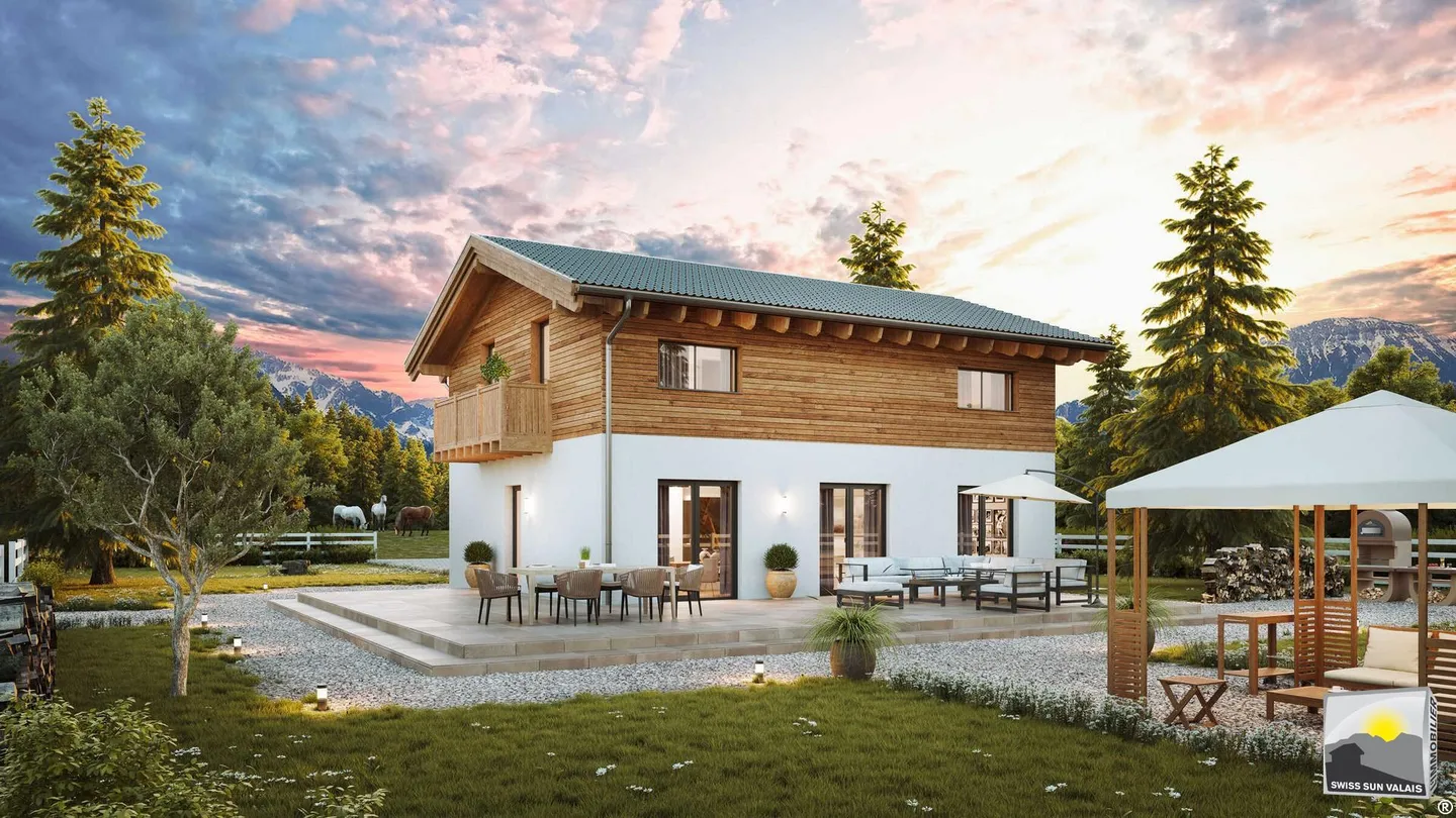 ROSALIA: Progetto di Villa Contemporanea in Vallese - Foto 2 di 11