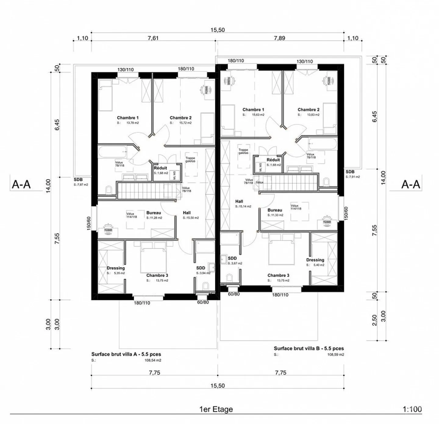 Collombey, nuovo progetto di una villa di 5.5 stanze - Foto 8 di 12