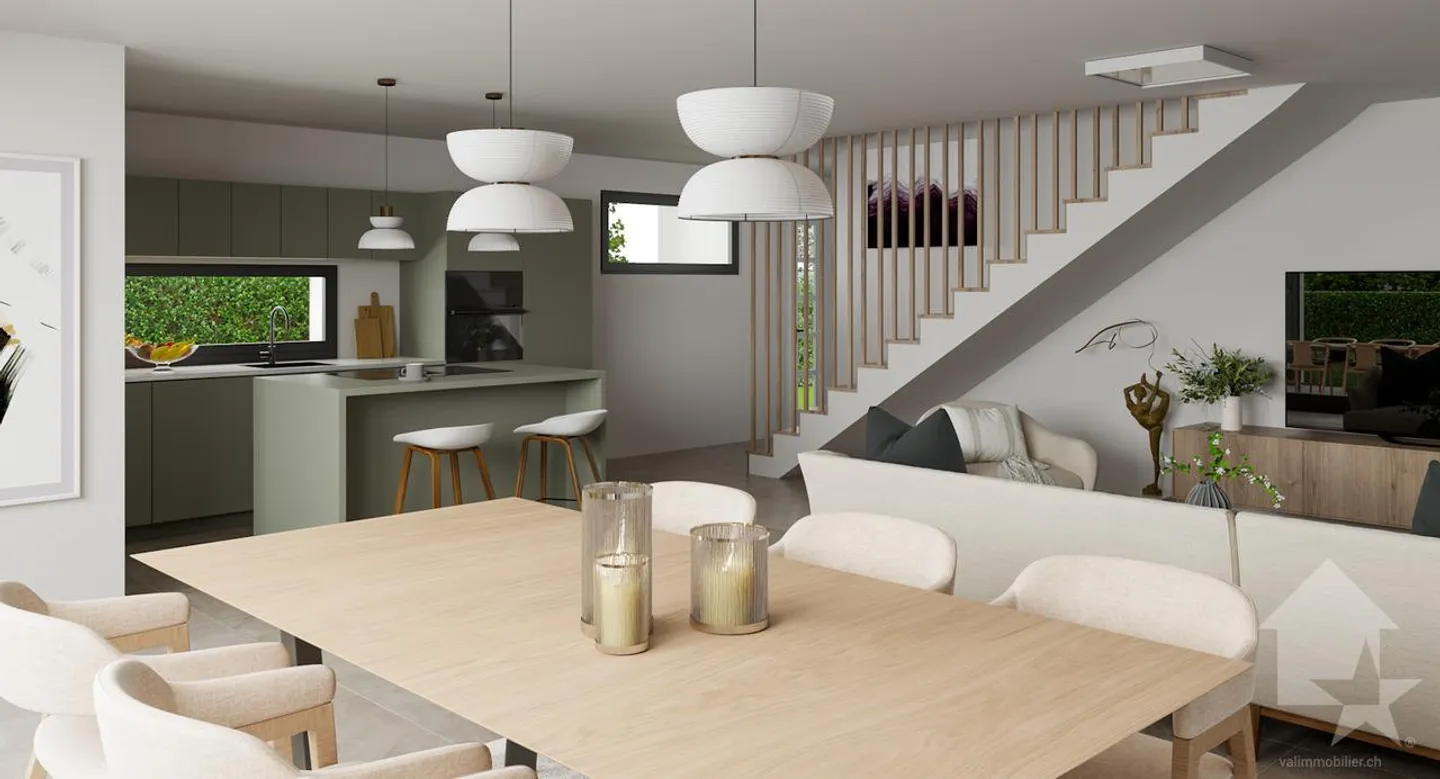 Collombey, nuovo progetto di una villa di 5.5 stanze - Foto 4 di 12