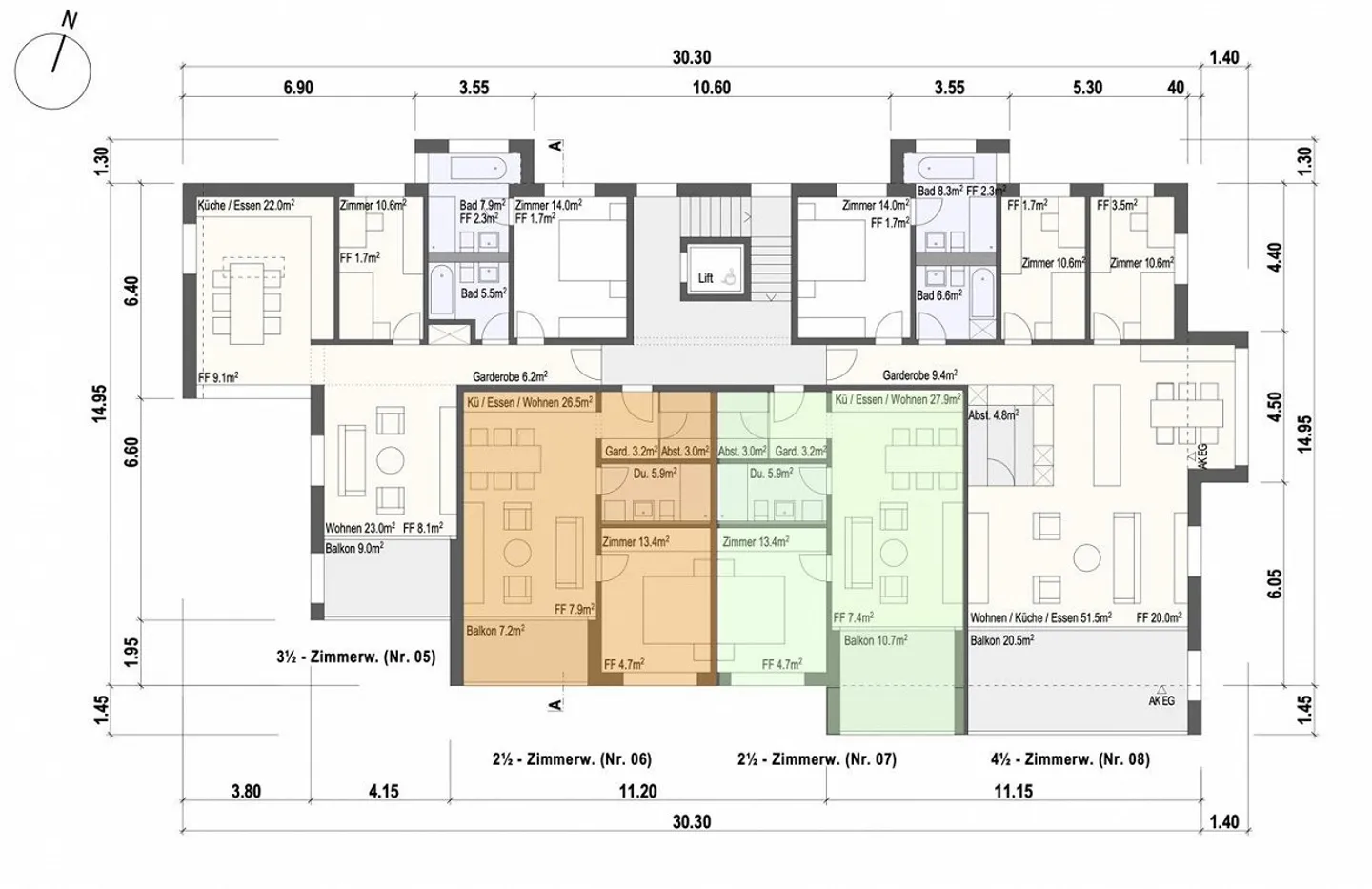 Première location - Appartement de 2,5 pièces (rez-de-chaussée, 1er étage, 2e étage) - Photo 1 sur 8